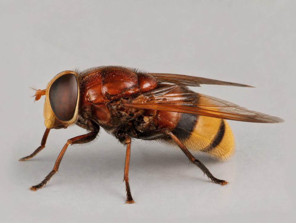 Hornissenschwebfliege: Fliege mit nur zwei Flügeln