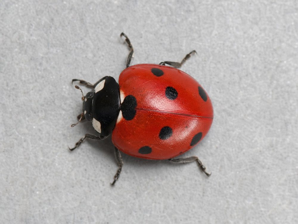 Siebenpunkt-Marienkäfer: 5,5–8 mm groß