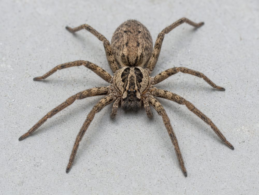 Nosferatu-Spinne: Körper ca. 1,5 cm, Beine ca. 5 cm